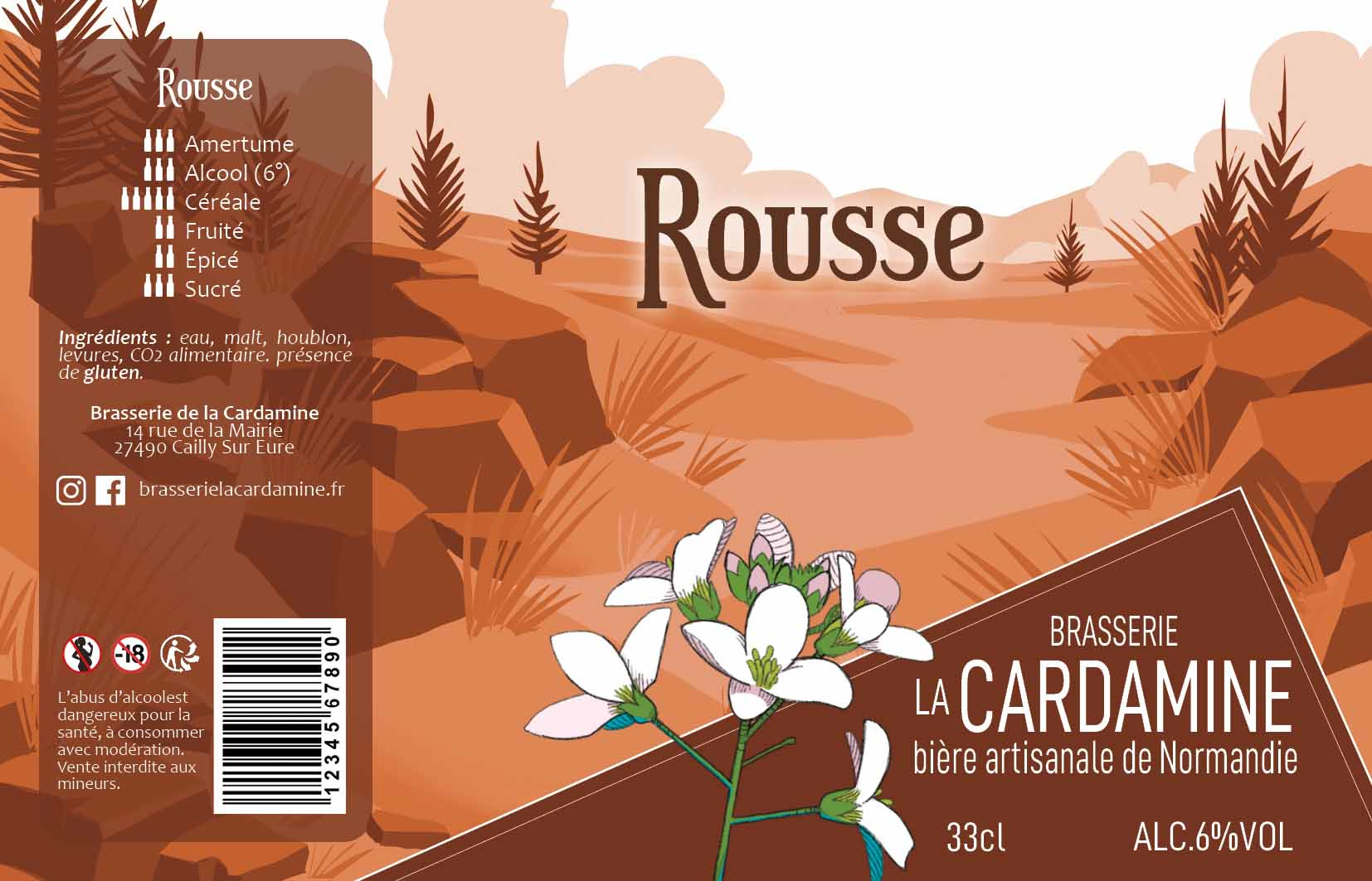 web étiquette cardamine 20245
